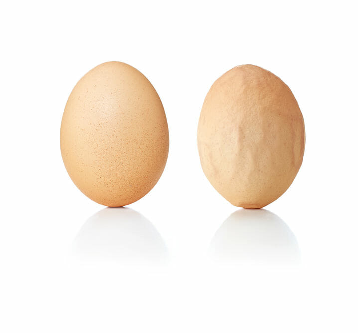 wrinkled eggs