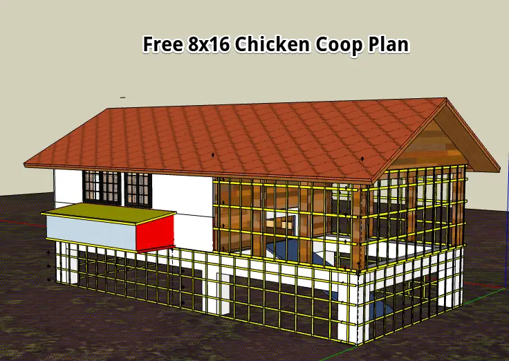 free 8ft x 16ft chicken coop plan