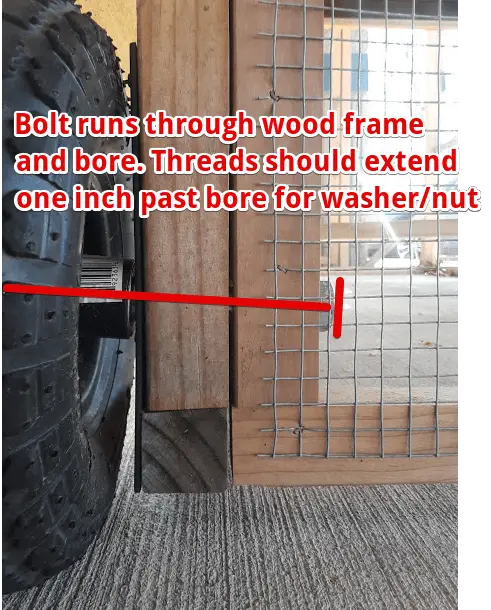 attaching tires to chicken run